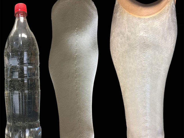 5 chai nhựa dung tích 1 lít có thể làm ra một ống chân giả